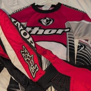 Thor & Fox/Honda Red and Black Motocross Gear